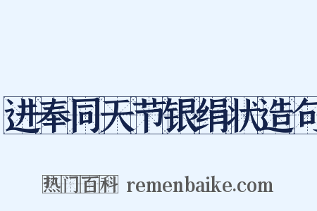进奉同天节银绢状造句是什么意思的图片